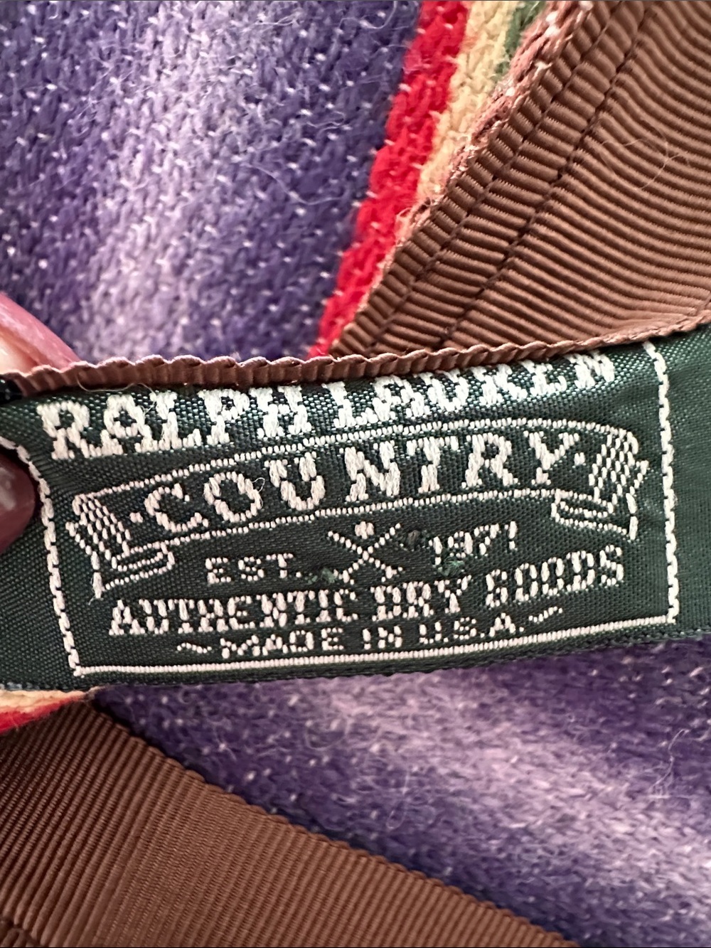 Vintage Ralph Lauren Country Wool Southwestern Wrap Skirt L USA 80s Ranch Core - Picture 11 of 16